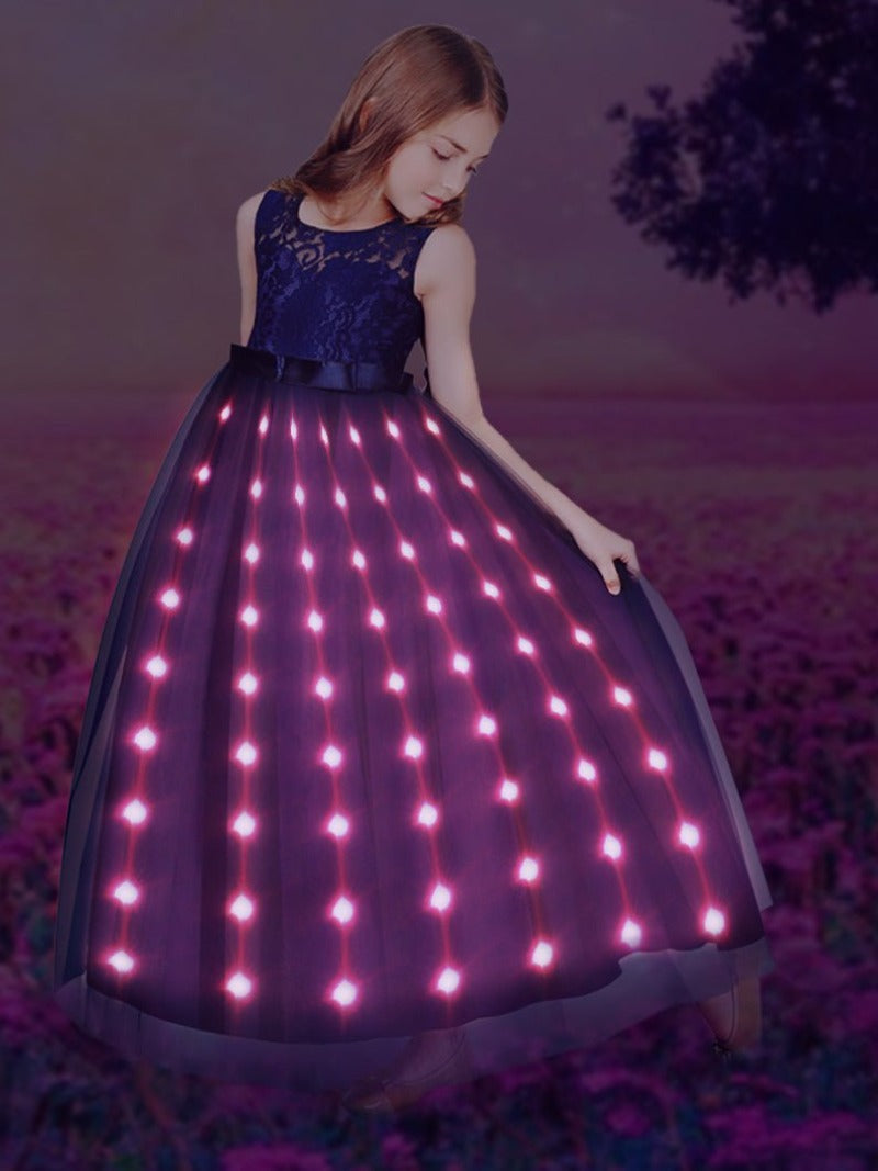 Light Elegant Solid Lace Gown