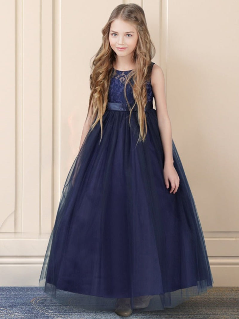 Light Elegant Solid Lace Gown