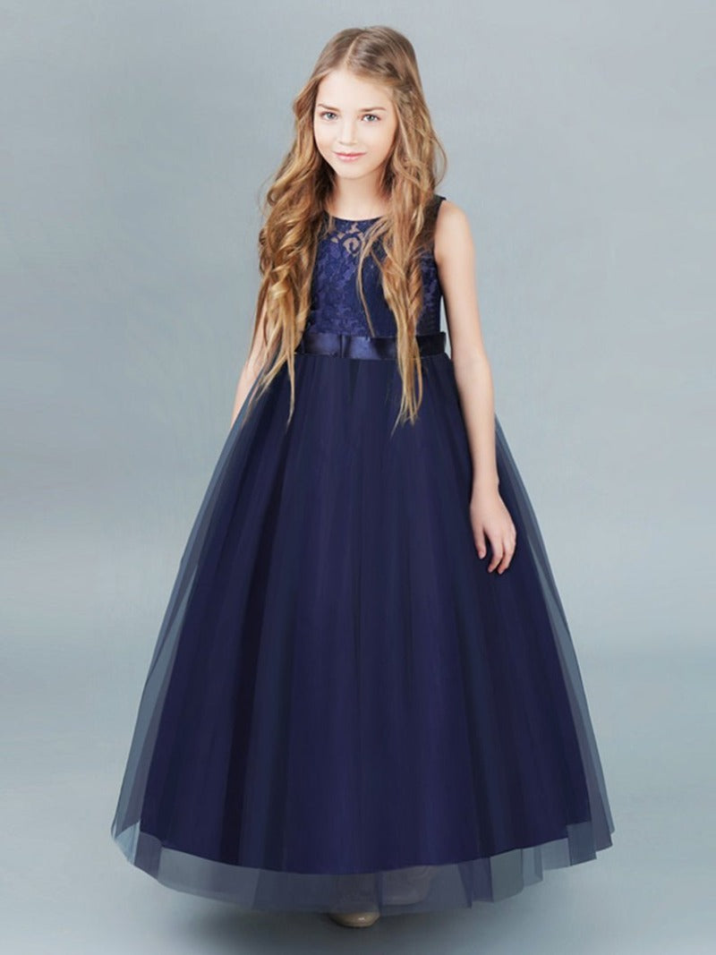 Light Elegant Solid Lace Gown