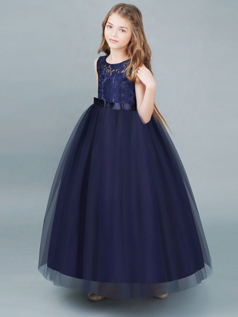 Light Elegant Solid Lace Gown