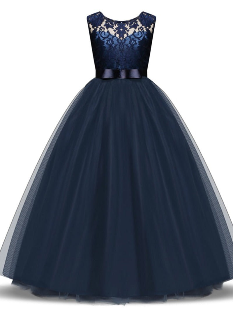 Light Elegant Solid Lace Gown